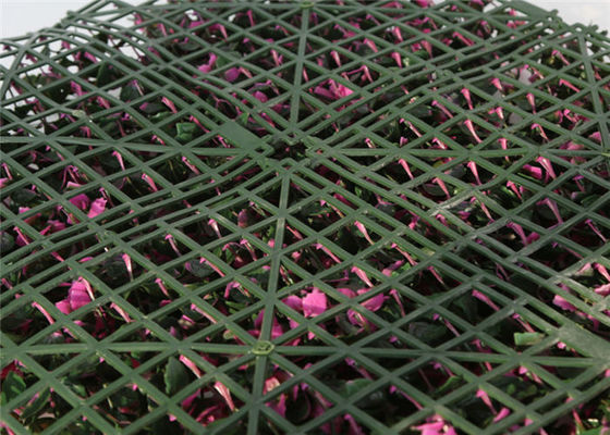 Faux Greenery Privacy Fence  Artificial Leaves Mat For Wall Pink And Green Leaves